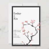 Sakura Mountain | Einladung zur Hochzeit an Lässig (Vorderseite)