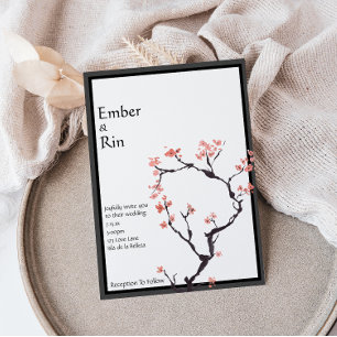 Sakura Mountain   Einladung zur Hochzeit an Lässig