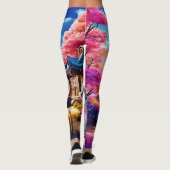 Sakura Mountain: Frühlingsszene Leggings (Rückseite)