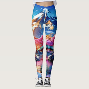 Sakura Mountain: Frühlingsszene Leggings