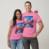 Sakura Mountain: Frühlingsszene T-Shirt (Unisex)