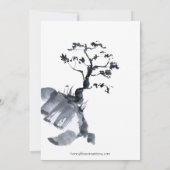 Sakura Mountain | Lässig Monogram Wedding Invitati Einladung (Rückseite)