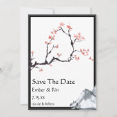 Sakura Mountain | Lässig v3 Grenzen Save the Date (Vorderseite)