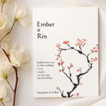 Sakura Mountain | Lässige Einladung zur Hochzeit