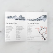 Sakura Mountain | Lässige geklappte Hochzeit Programm (Innenseite)