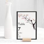 Sakura Mountain | Lässige Grenze v2 Hochzeit Tischnummer<br><div class="desc">Dieser Sakura-Berg | lässige Rand v2 Hochzeitskarte ist perfekt für Ihre lässige moderne minimalistische Hochzeit. Dieses Design bietet Sakura-Baum mit Kirschblüten, Aquarellbergen und einfacher Kalligraphie, um Ihre Hochzeit im Frühling, Sommer, Herbst oder Winter zu einem besonderen Erlebnis zu machen. Gerne stehen wir Ihnen für Fragen zu diesem Design zur Verfügung....</div>