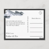 Sakura Mountain | Lässige Grenzhochzeit Danke Postkarte (Rückseite)