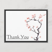 Sakura Mountain | Lässige Grenzhochzeit Danke Postkarte (Vorderseite)