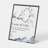Sakura Mountain | Lässige Grenzkarten und Geschenk Sockelschild (Vorderseite)