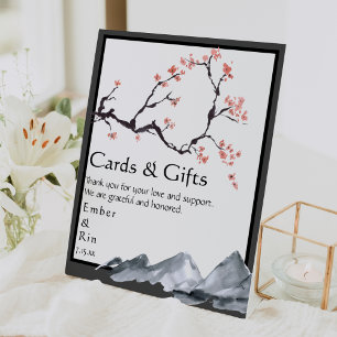 Sakura Mountain Lässige Grenzkarten und Geschenk Sockelschild