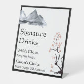 Sakura Mountain | Lässige Grenzsignaturgetränke Sockelschild (Vorderseite)