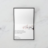 Sakura Mountain | Lässige Hochzeit Dankeskarte (Innenseite)