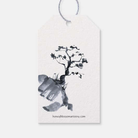 Sakura Mountain | Lässige Hochzeit Vielen Dank Geschenkanhänger (Rückseite)