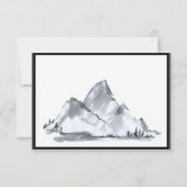 Sakura Mountain | Lässige UAWG v2 Grenze mit Datum RSVP Karte (Rückseite)