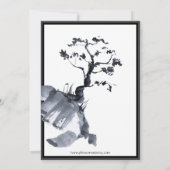 Sakura Mountain | Lässige v2 Grenzhochzeit Einladung (Rückseite)