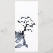 Sakura Mountain | Lässiges Hochzeitmenü Menükarte (Rückseite)