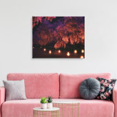 Sakura (Nacht) Leinwanddruck (Insitu (Wohnzimmer))