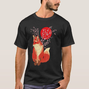 Sakura Naturewald Tier Cherry Blossom Fox T-Shirt