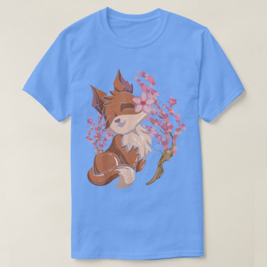 Sakura Naturewald Tier Lover Cherry Blossom C T-Shirt (Design vorne)