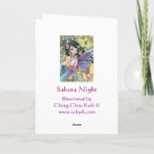 Sakura Night - leere Karte (Rückseite)