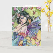 Sakura Night - leere Karte (Gelbe Blume)