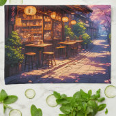 Sakura no Machikado - Kirschblütenstraße Geschirrtuch (Gefaltet)
