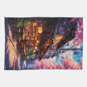 Sakura no Machikado - Kirschblütenstraße Geschirrtuch (Horizontal)