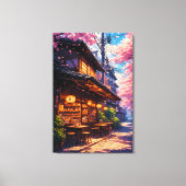 Sakura no Machikado - Kirschblütenstraße Leinwanddruck (Vorderseite)