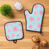 Sakura Ofenhandschuh & Topflappen-Set (Oben Unten)