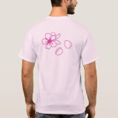 Sakura or Japanese Cherry Blossom Kanji T-Shirt (Rückseite)