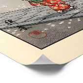 Sakura-Pagode Kunstprint Vintage Japanischer Garte Poster (Ecke)