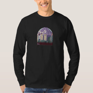 Sakura Pastell-Goth-Dampf-Welle Fuji Yama Berg T-Shirt