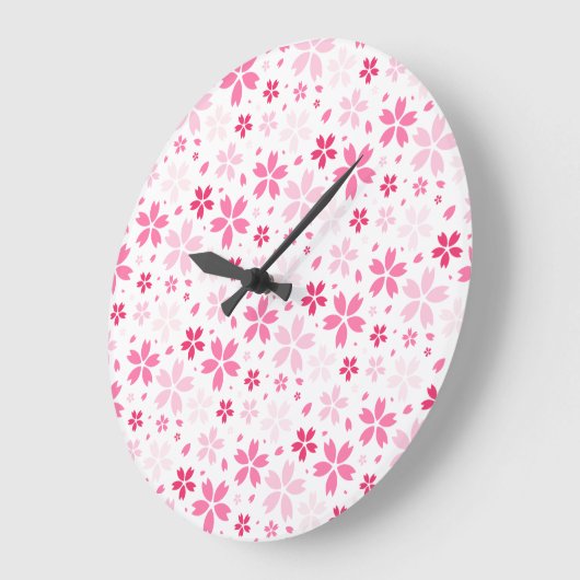 Sakura Pattern Große Wanduhr (Winkel)