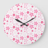 Sakura Pattern Große Wanduhr (Vorderseite)