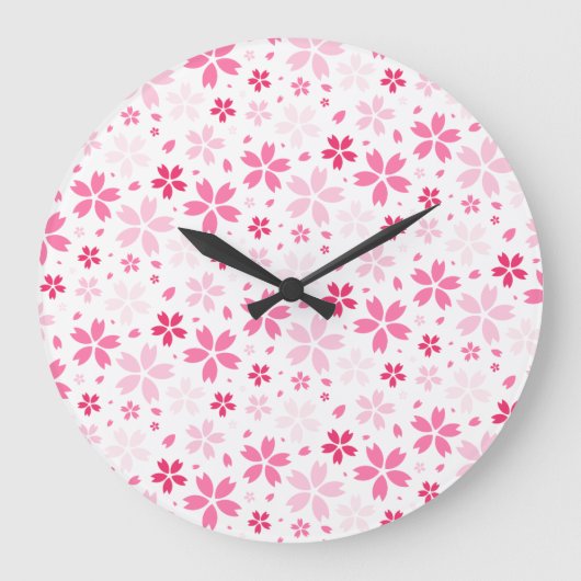 Sakura Pattern Große Wanduhr (Vorderseite)