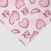 Sakura Petals mit Kanji Seidenpapier (Detail)