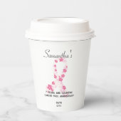 Sakura Pink Brustkrebs Fundraiser QR Code Pappbecher (Vorderseite)