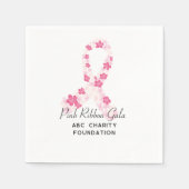Sakura Pink Brustkrebs Fundraiser QR Code Serviette (Vorderseite)