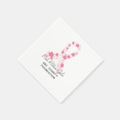 Sakura Pink Brustkrebs Fundraiser QR Code Serviette (Ecke)