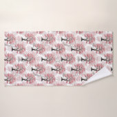 Sakura Pink Cherry Blossom Baumdesign Badehandtuch (Badehandtuch)