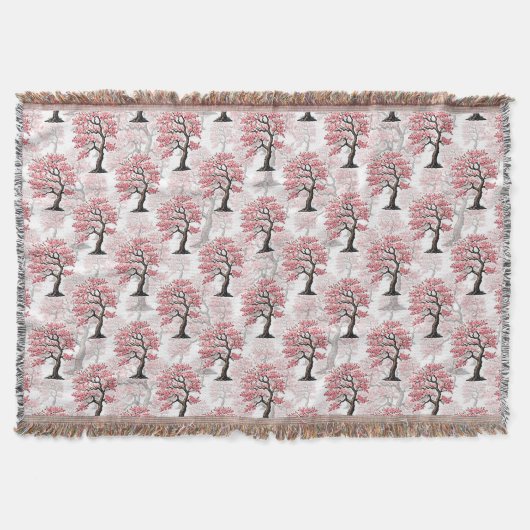 Sakura Pink Cherry Blossom Baumdesign Decke (Vorderseite)