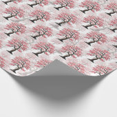 Sakura Pink Cherry Blossom Baumdesign Geschenkpapier (Ecke)
