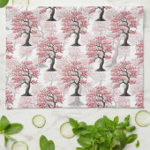 Sakura Pink Cherry Blossom Baumdesign Geschirrtuch (Gefaltet)