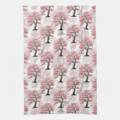 Sakura Pink Cherry Blossom Baumdesign Geschirrtuch (Vertikal)