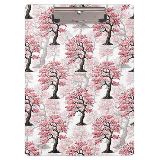 Sakura Pink Cherry Blossom Baumdesign Klemmbrett (Vorderseite)