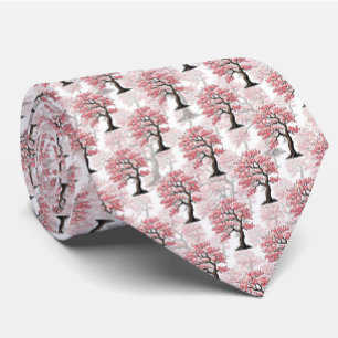 Sakura Pink Cherry Blossom Baumdesign Krawatte