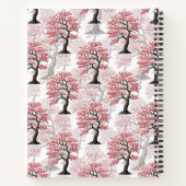 Sakura Pink Cherry Blossom Baumdesign Notizblock (Rückseite)