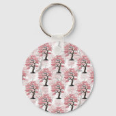 Sakura Pink Cherry Blossom Baumdesign Schlüsselanhänger (Rückseite)