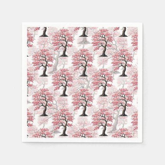 Sakura Pink Cherry Blossom Baumdesign Serviette (Vorderseite)