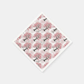 Sakura Pink Cherry Blossom Baumdesign Serviette (Ecke)